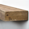 Rustic Wood Floating Wall Shelf - Small/Walnut Brown